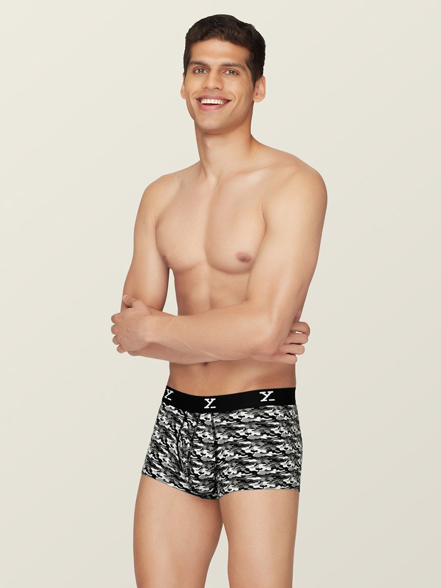 Modal Stretch Printed Trunks with Branded Elastic