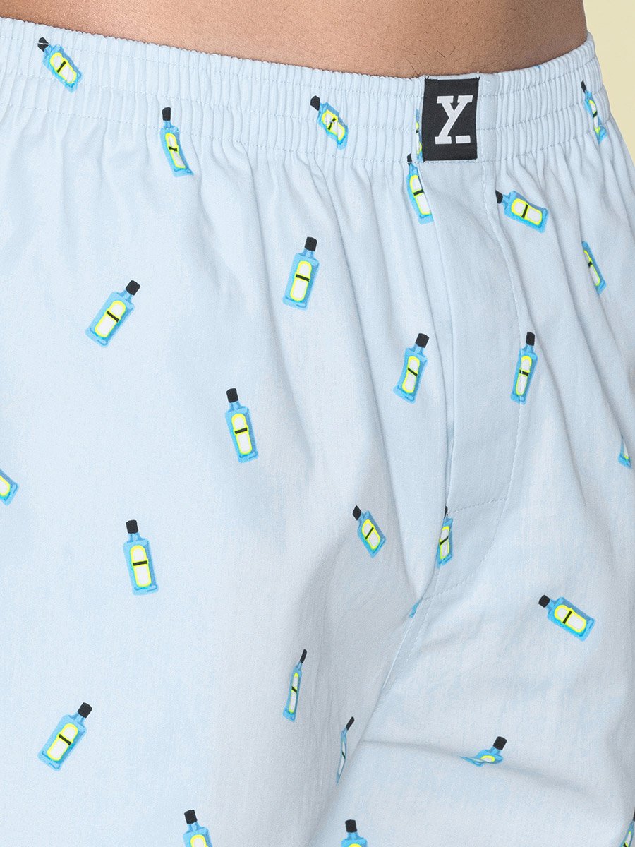 Printed Cotton Boxer Shorts with Elasticated Waistband