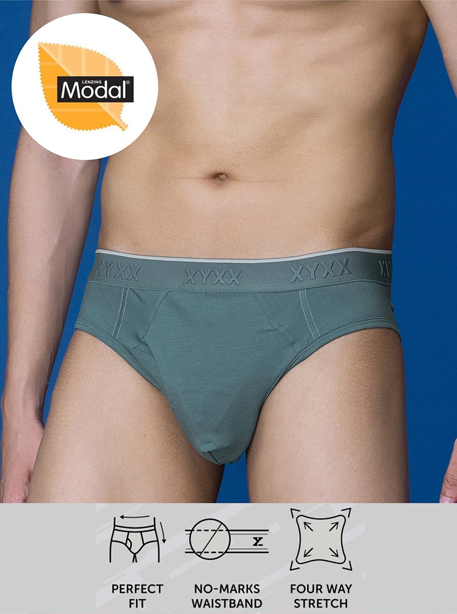 Cotton Stretch Brief with Branded Elastic