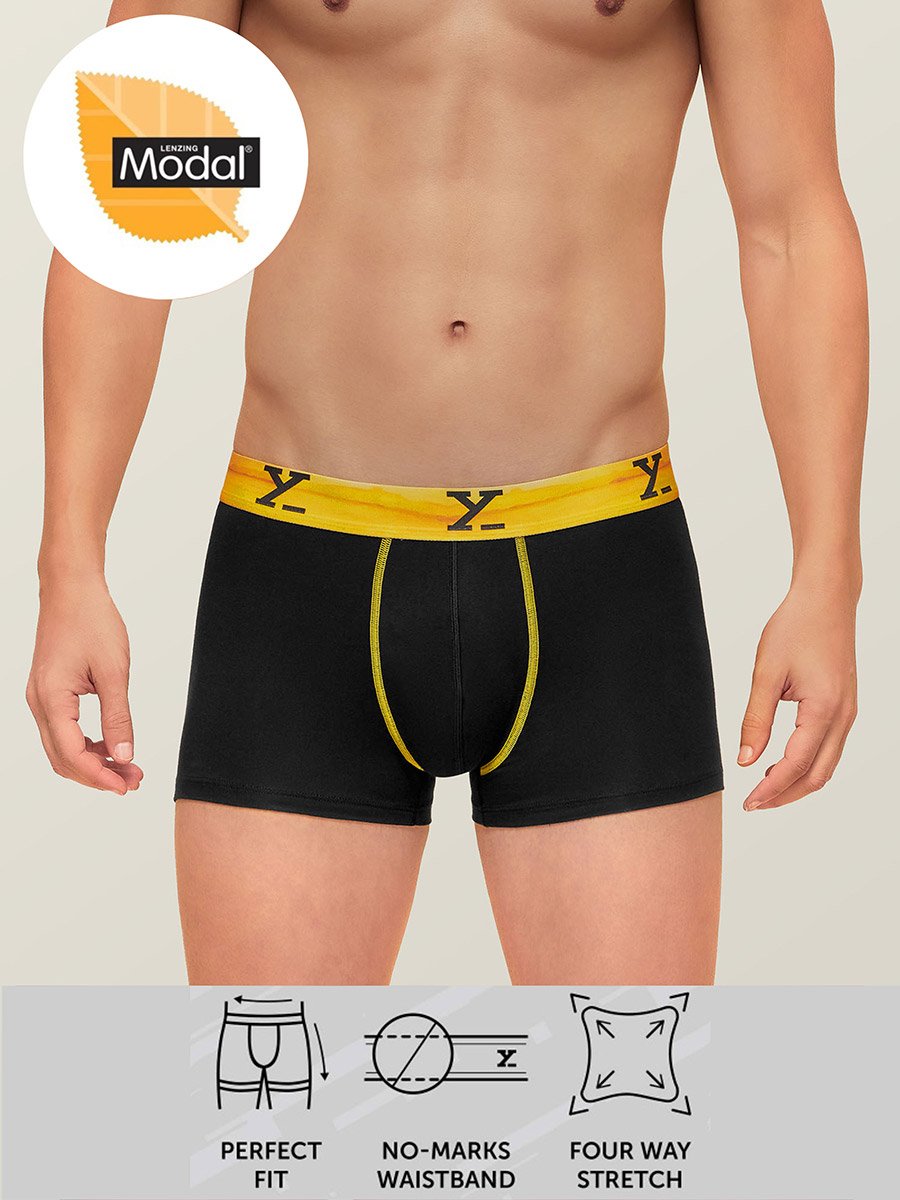Modal Stretch Trunks with Printed Branded Elastic