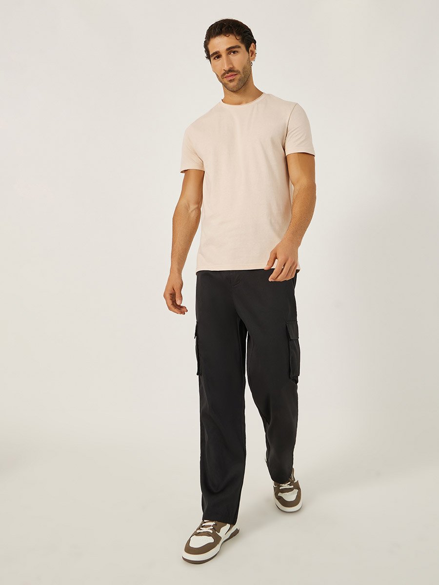 Cotton Rich Regular Fit T-Shirt with Crew Neck 