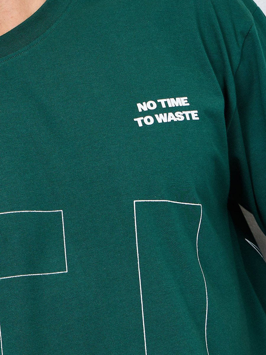 Front and Back Slogan Print Oversized T-Shirt