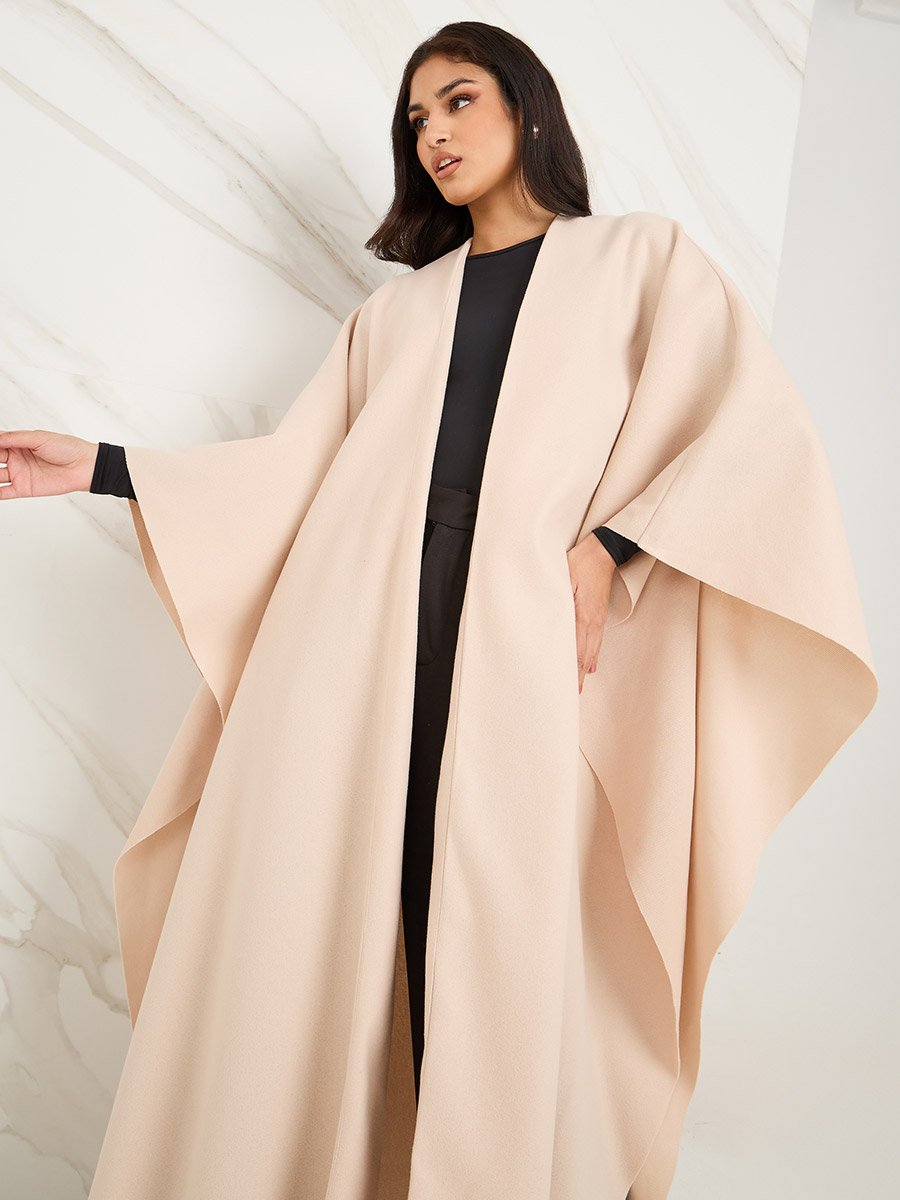 Cape Shape Open Front Winter Abaya