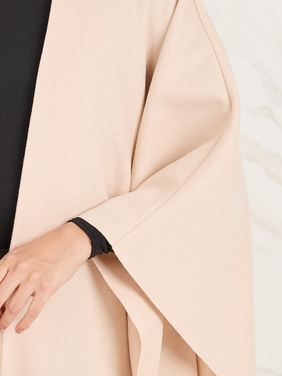 Cape Shape Open Front Winter Abaya