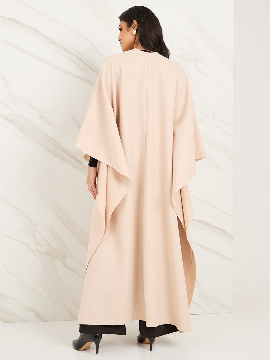 Cape Shape Open Front Winter Abaya
