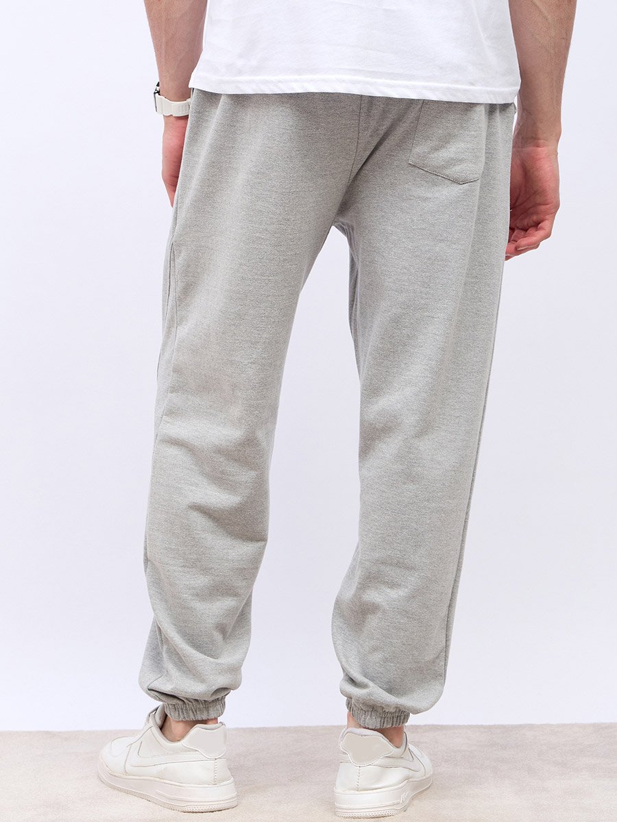 Men Heavy Fleece Joggers with Badge Detail