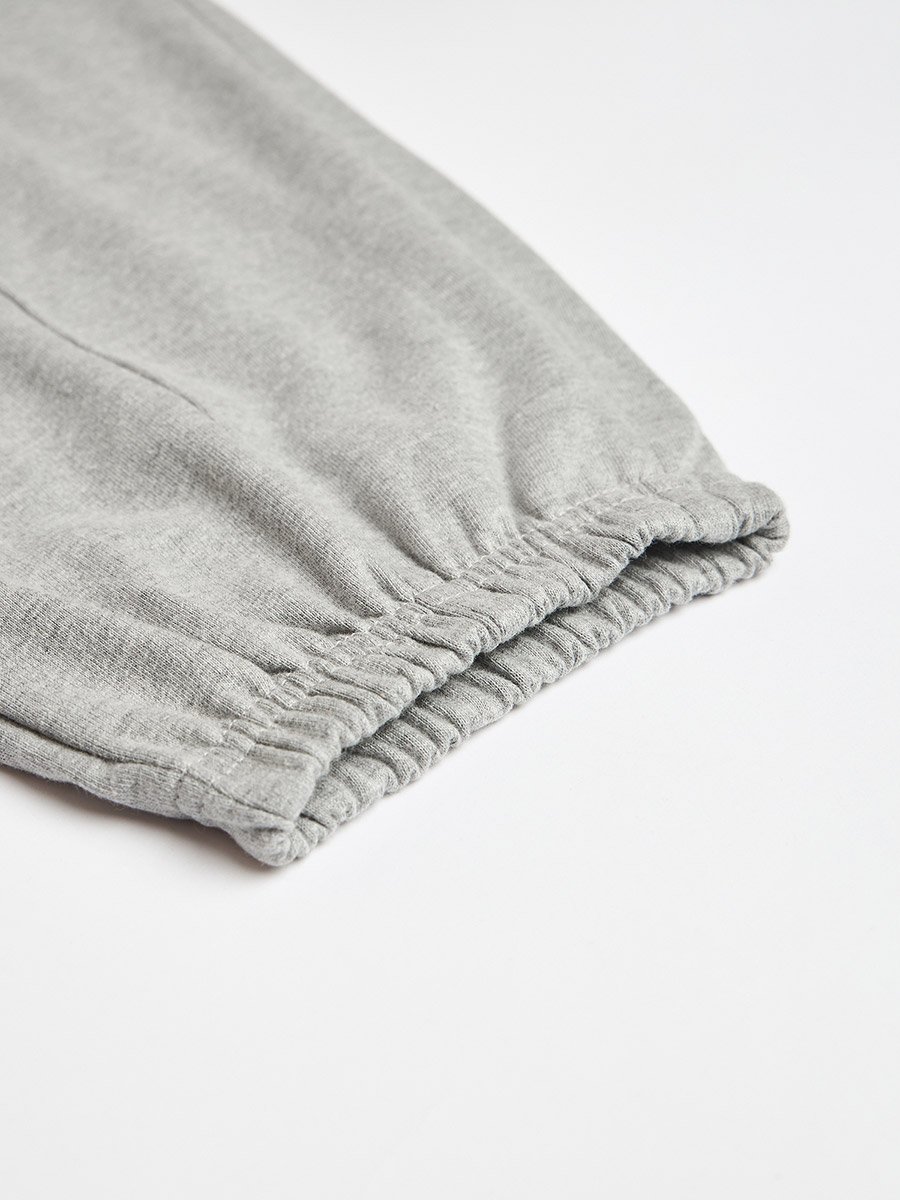 Men Heavy Fleece Joggers with Badge Detail