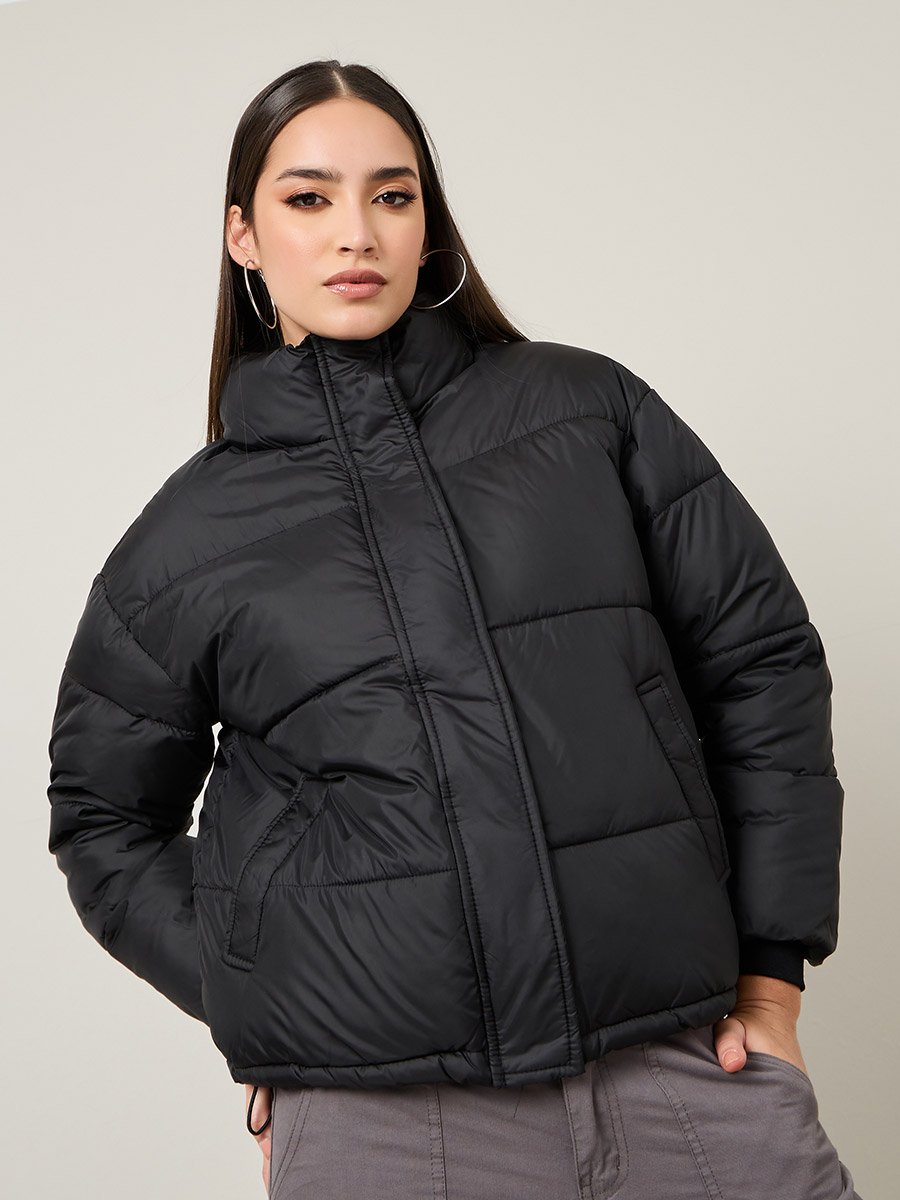 Regular Fit High Neck Padded Jacket
