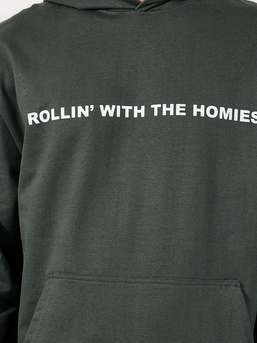 Slogan Text Print Relaxed Fit Hoodie