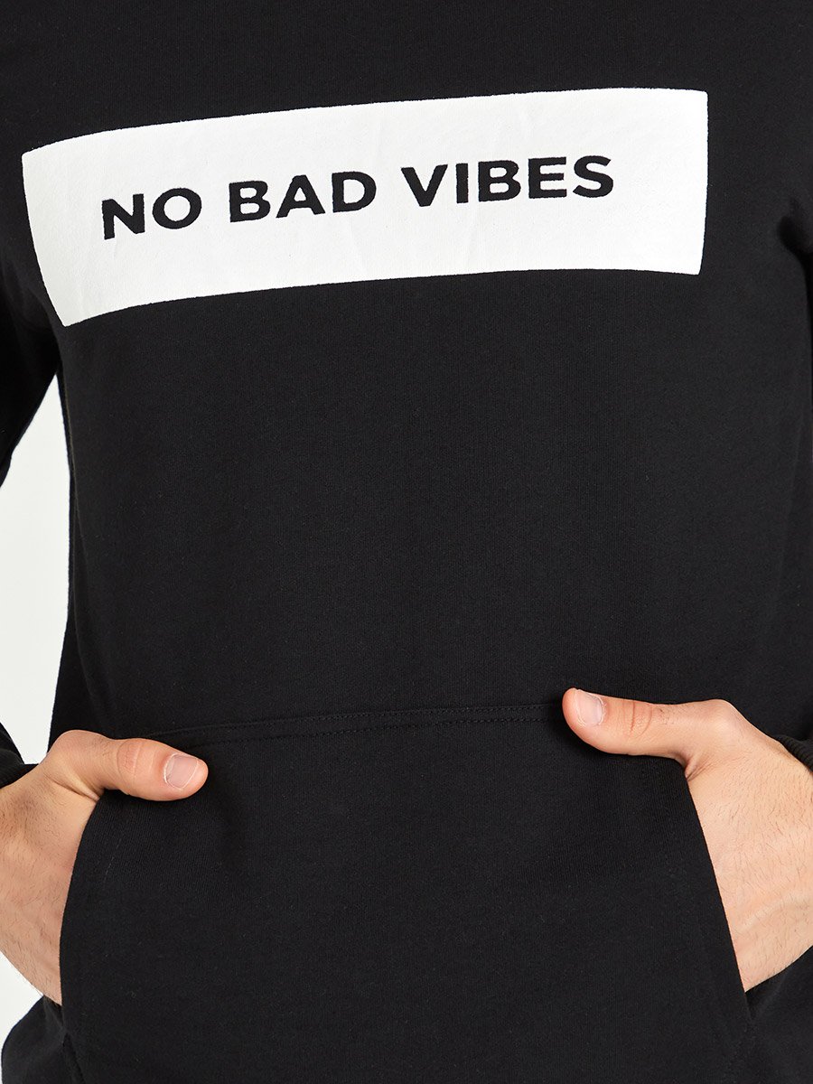 Slogan HD Text Print Relaxed Fit Hoodie