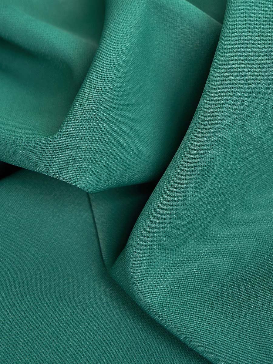 Square Neck Shirred A-Line Midi Dress