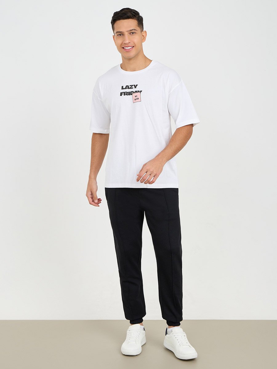Eco Earth Front Pintuck Detail Slim Fit Terry Drawstring Joggers