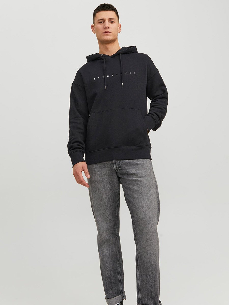 Logo Print Hoodie with Front Pocket