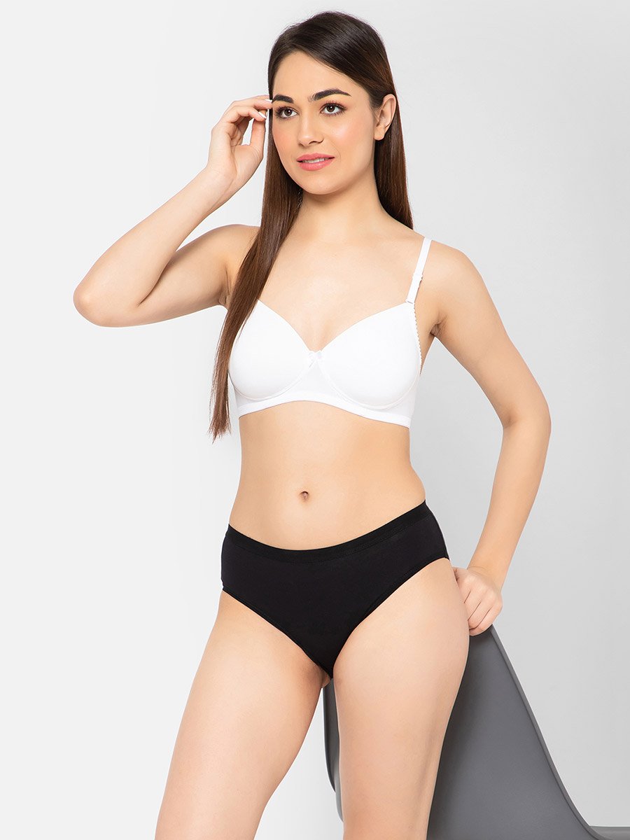 Solid Padded Full Cup Wire Free T-shirt Bra