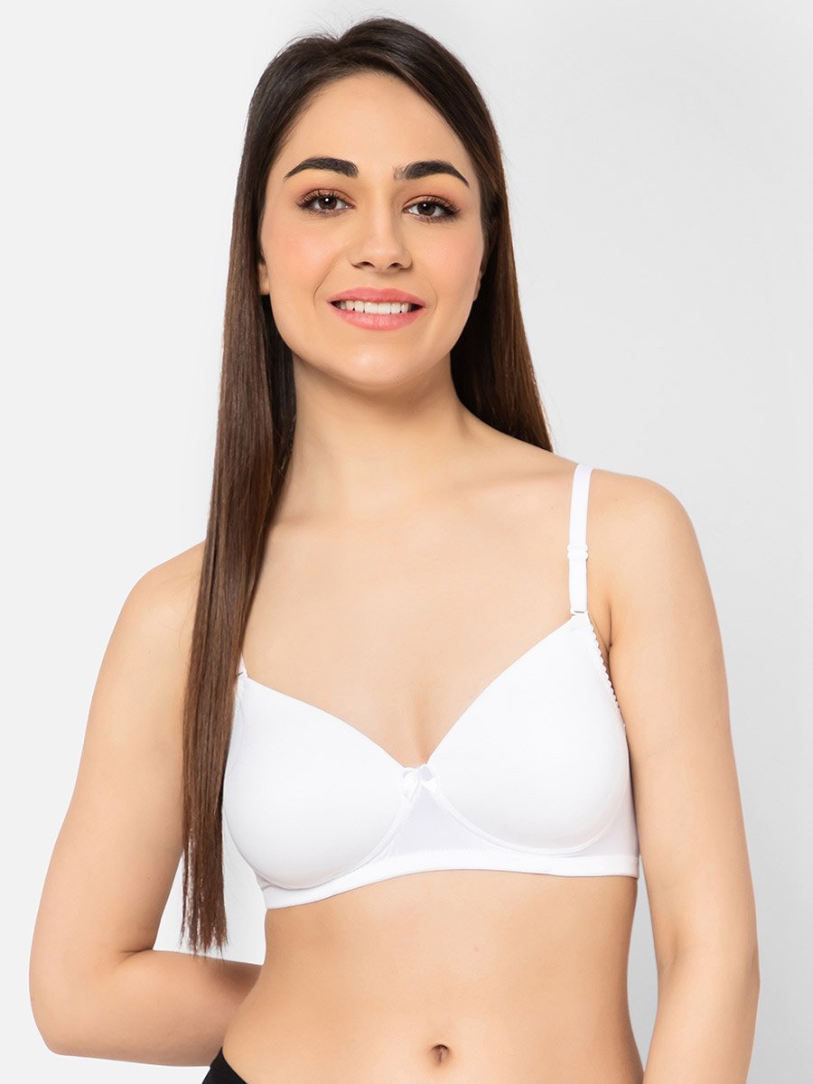 Solid Padded Full Cup Wire Free T-shirt Bra