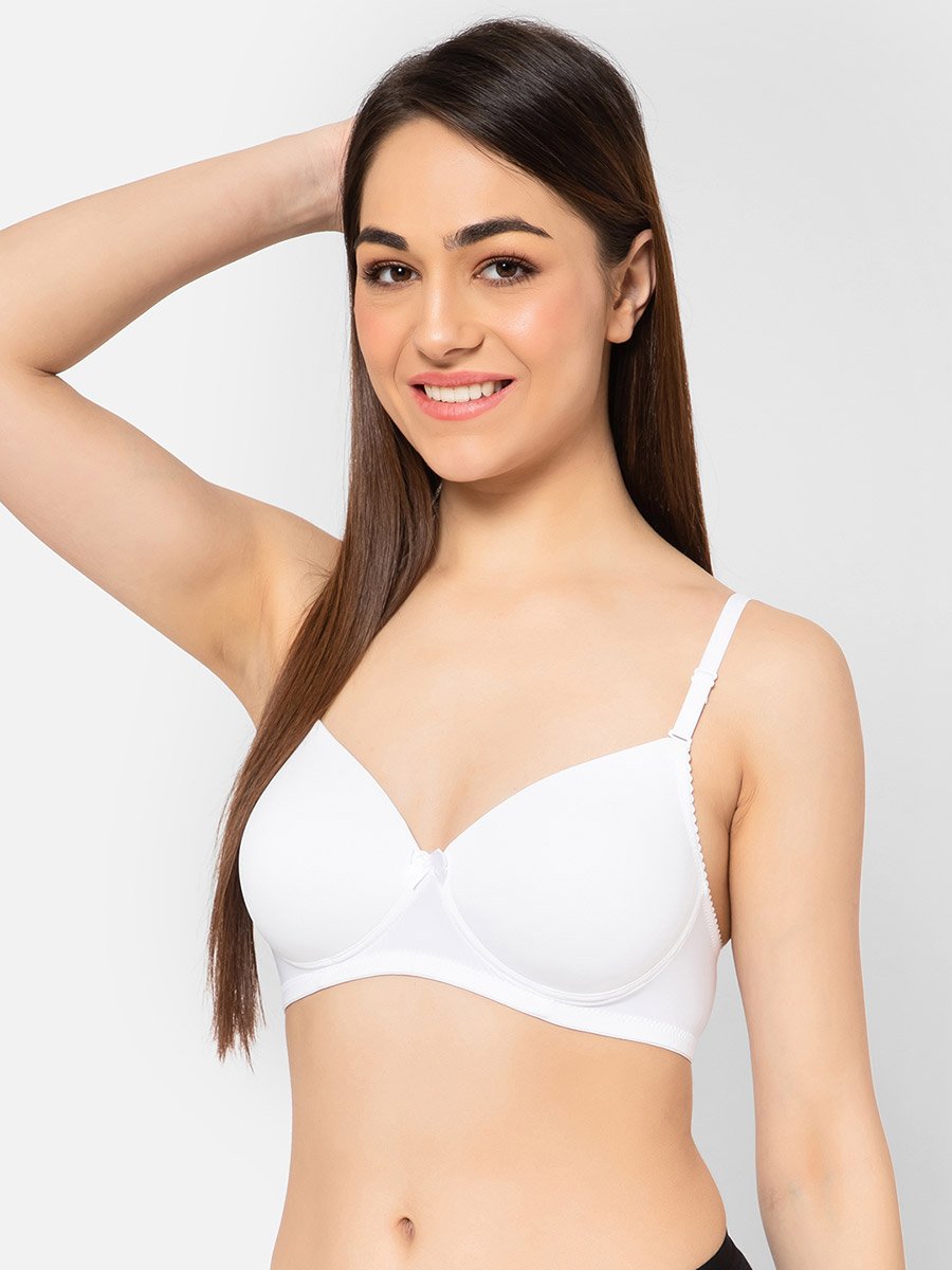 Solid Padded Full Cup Wire Free T-shirt Bra