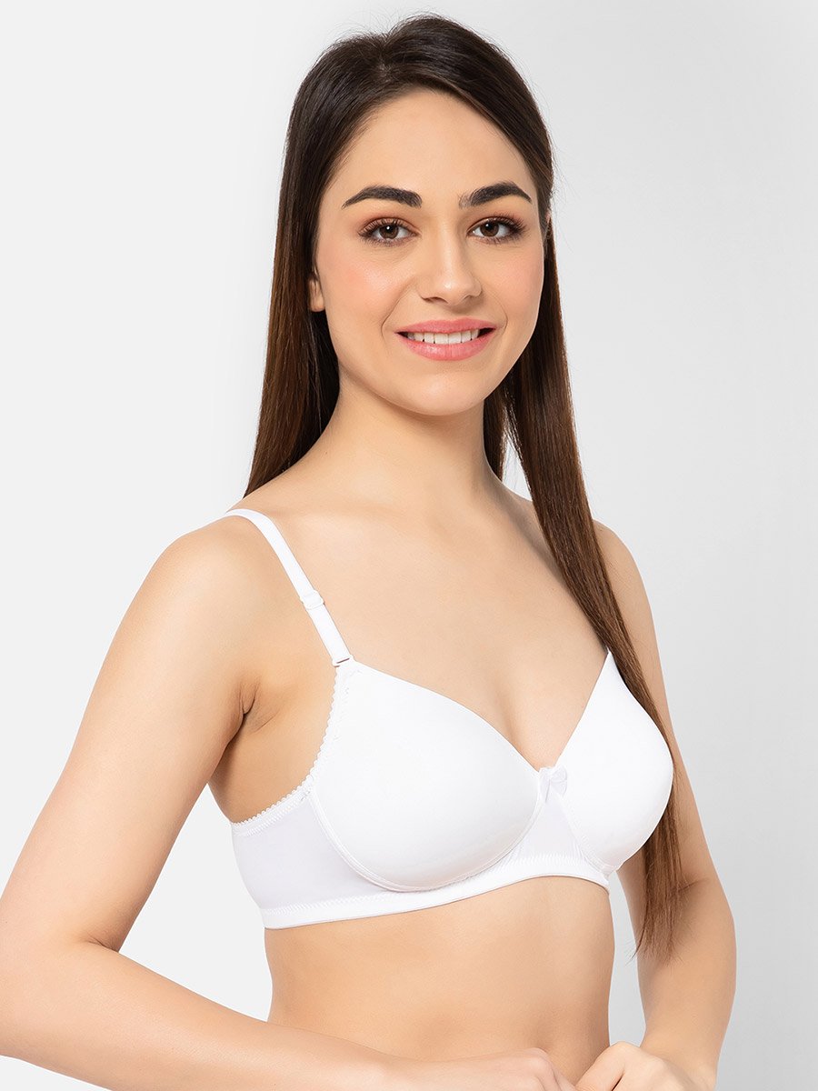 Solid Padded Full Cup Wire Free T-shirt Bra