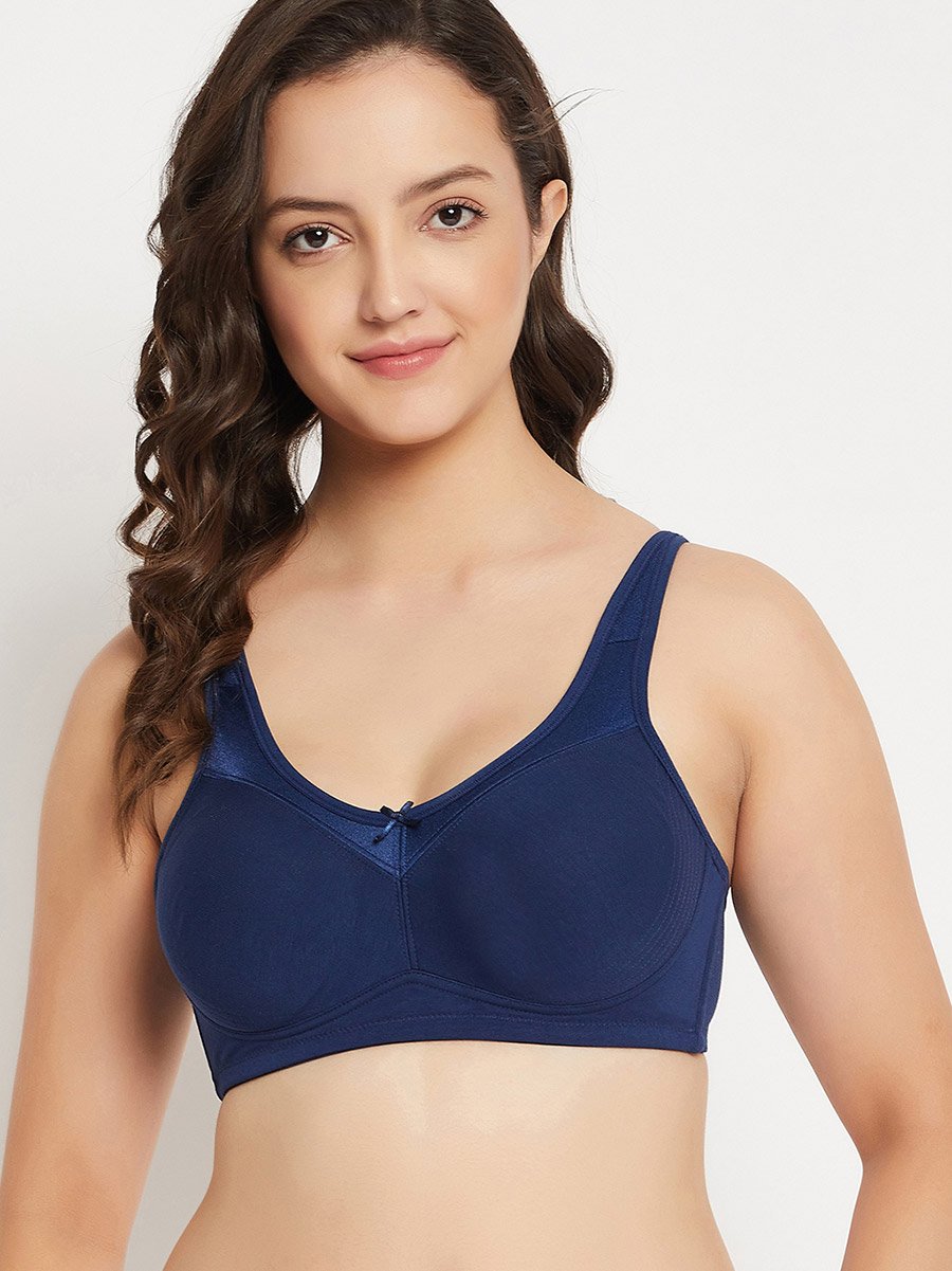 Cotton Solid Non-Padded Full Cup Wire Free Full Figure Bra