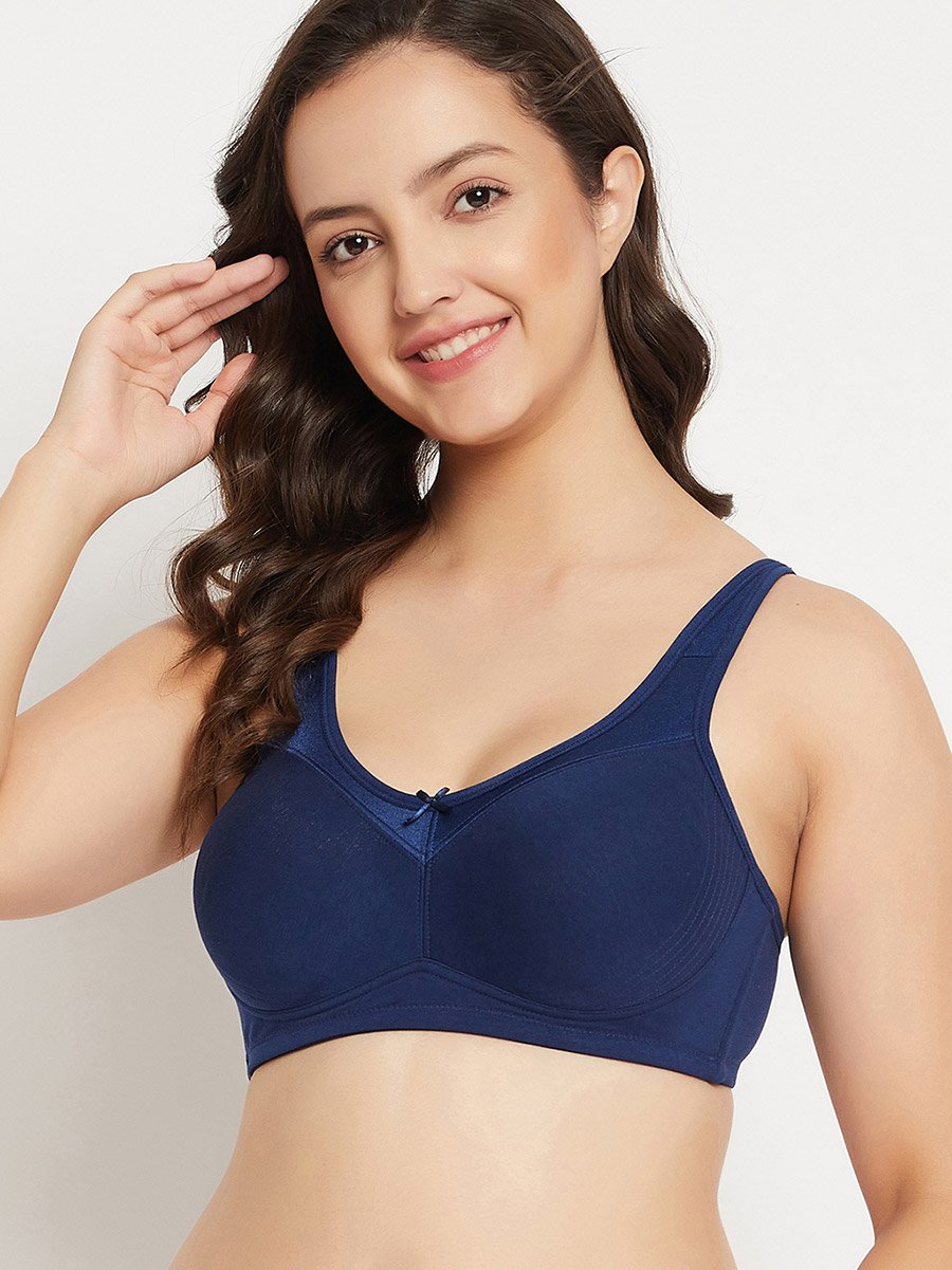 Cotton Solid Non-Padded Full Cup Wire Free Full Figure Bra