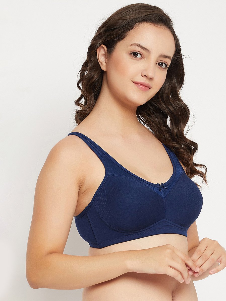 Cotton Solid Non-Padded Full Cup Wire Free Full Figure Bra
