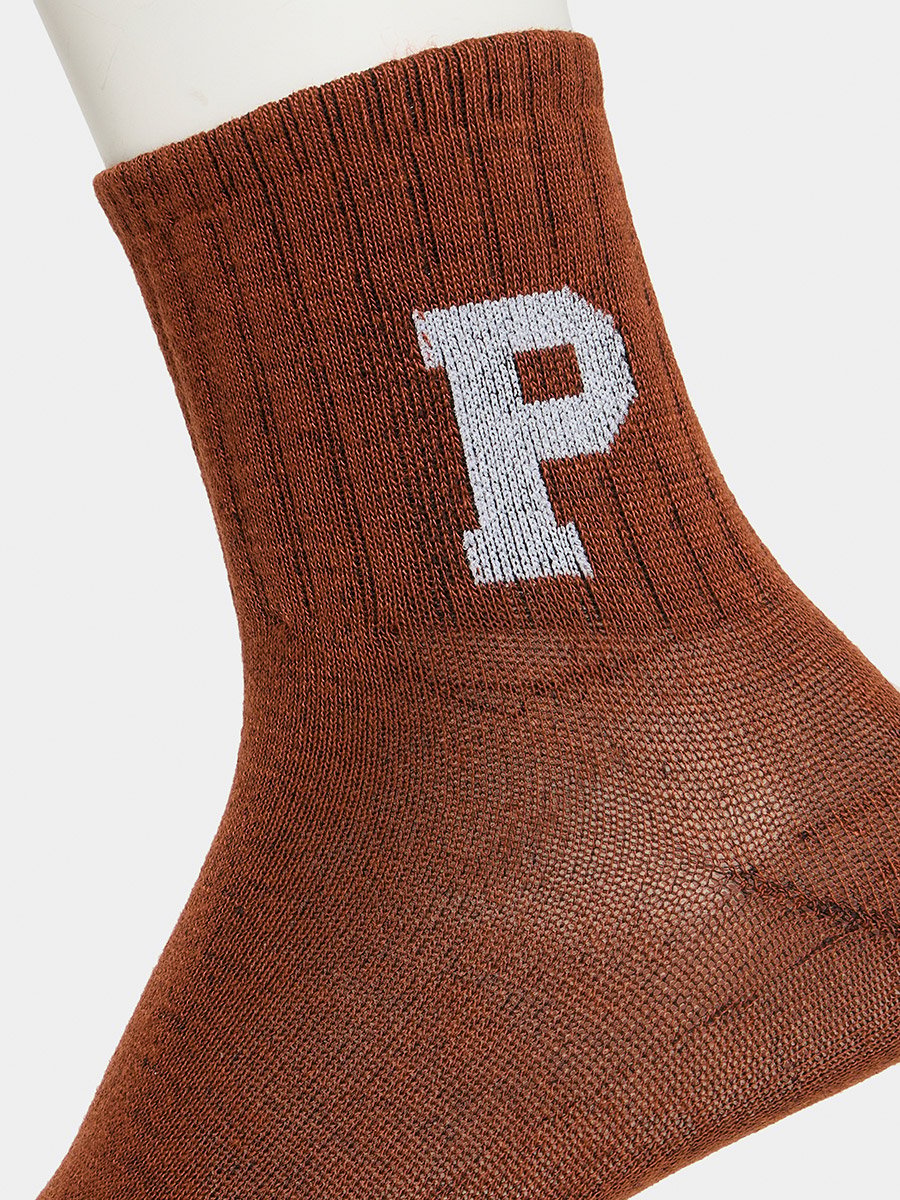 Pack of 5 - Embroidered Detail Crew Socks