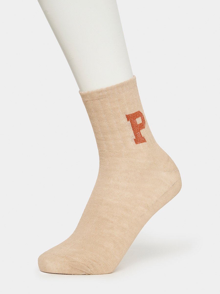 Pack of 5 - Embroidered Detail Crew Socks