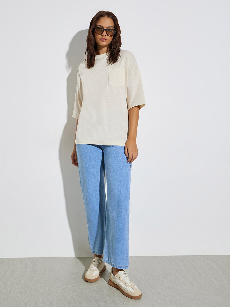 Peanuts Oversized Back Print Drop Shoulder Longline T-Shirt