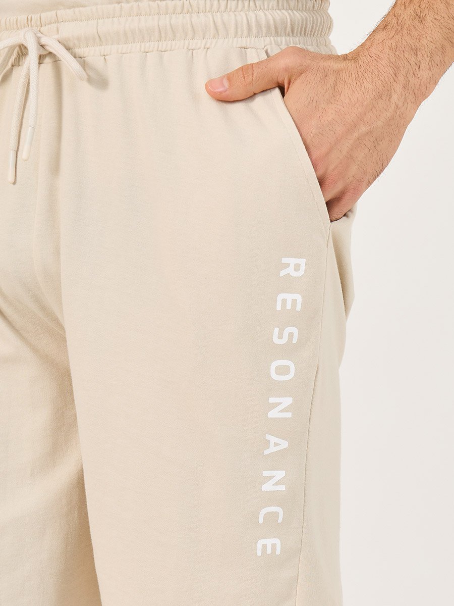 Slogan Print Round Neck T-Shirt and Short Pyjama Set