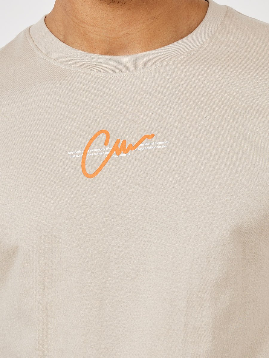 Terry Oversized Front and Back Print T-Shirt