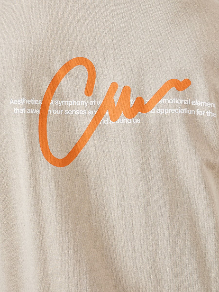 Terry Oversized Front and Back Print T-Shirt