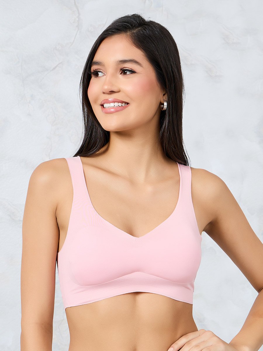 Pack of 3- Solid Padded Seamless Crop Top