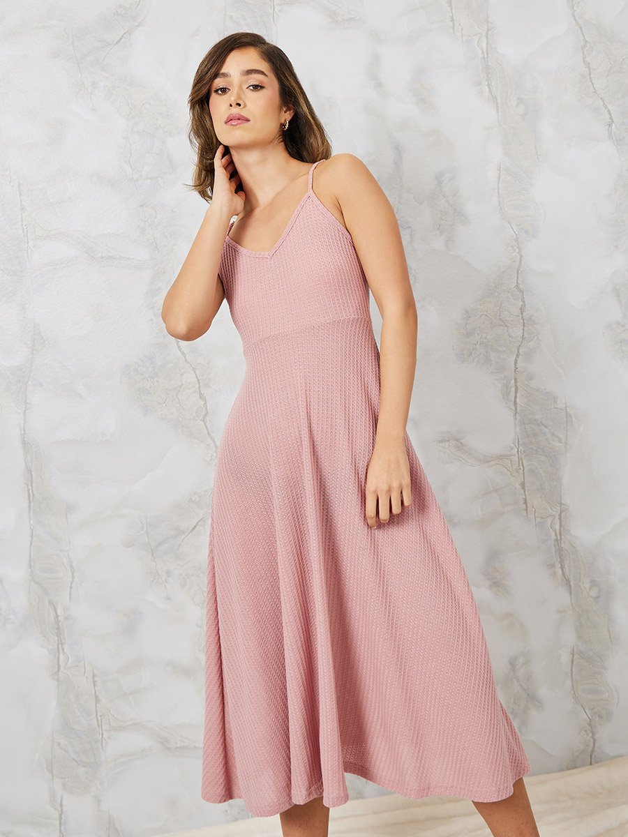 Waffle Knit Textured Nightdress