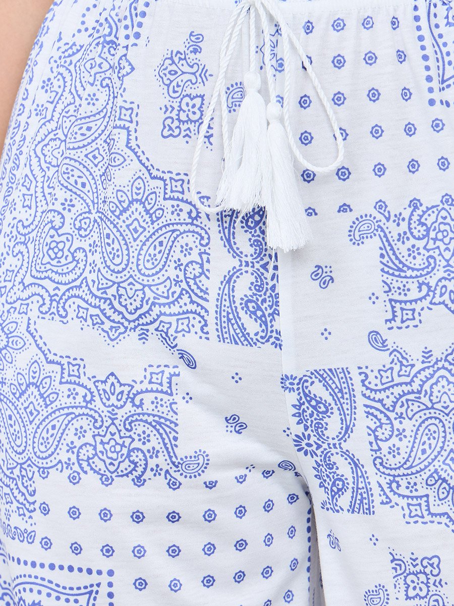 Printed Pocket T-Shirt and Wide Leg Pyjama Set