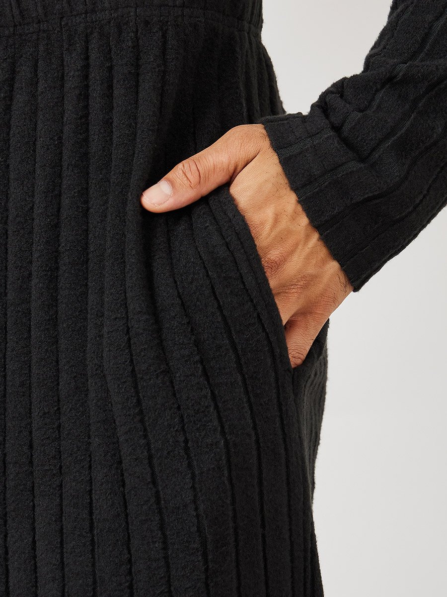 Ribbed Long Sleeves T-Shirt and Open Hem Pyjama Set