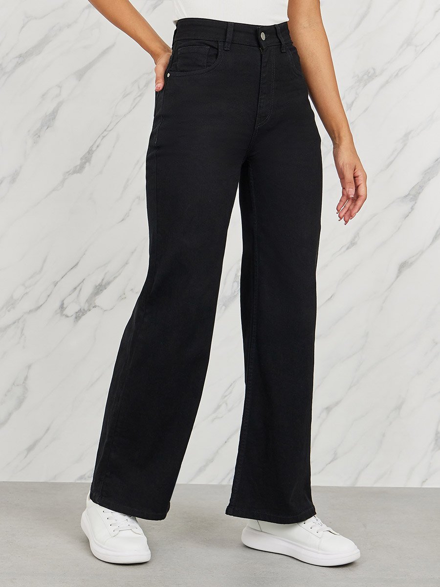 High Rise Fit and Flare Jeans