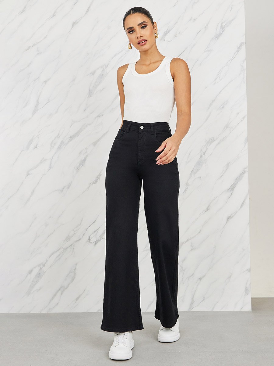 High Rise Fit and Flare Jeans