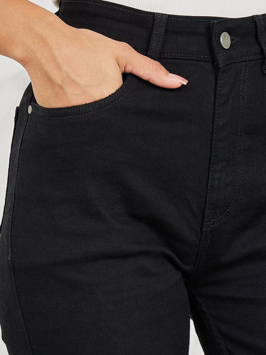 High Rise Fit and Flare Jeans