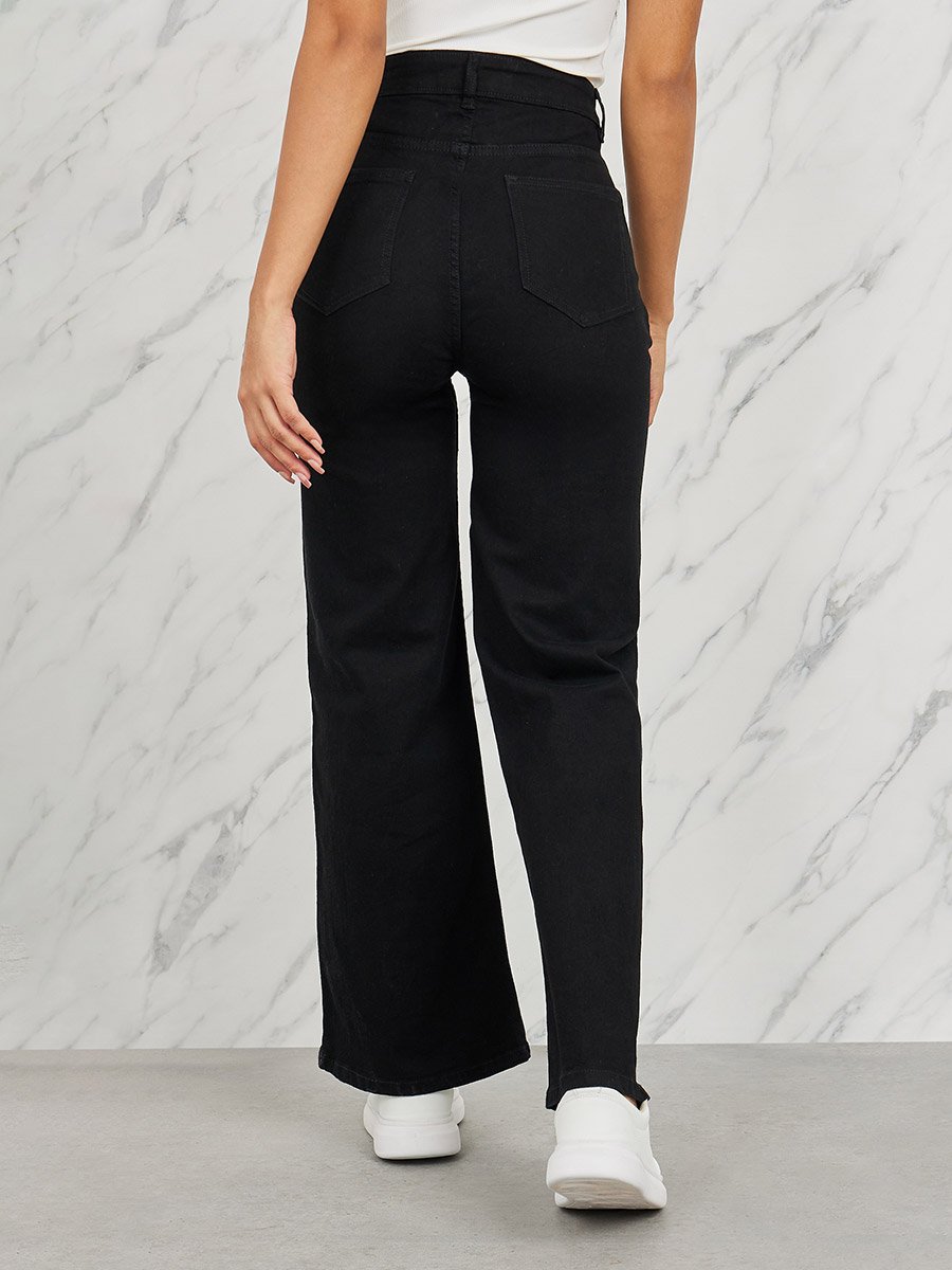 High Rise Fit and Flare Jeans