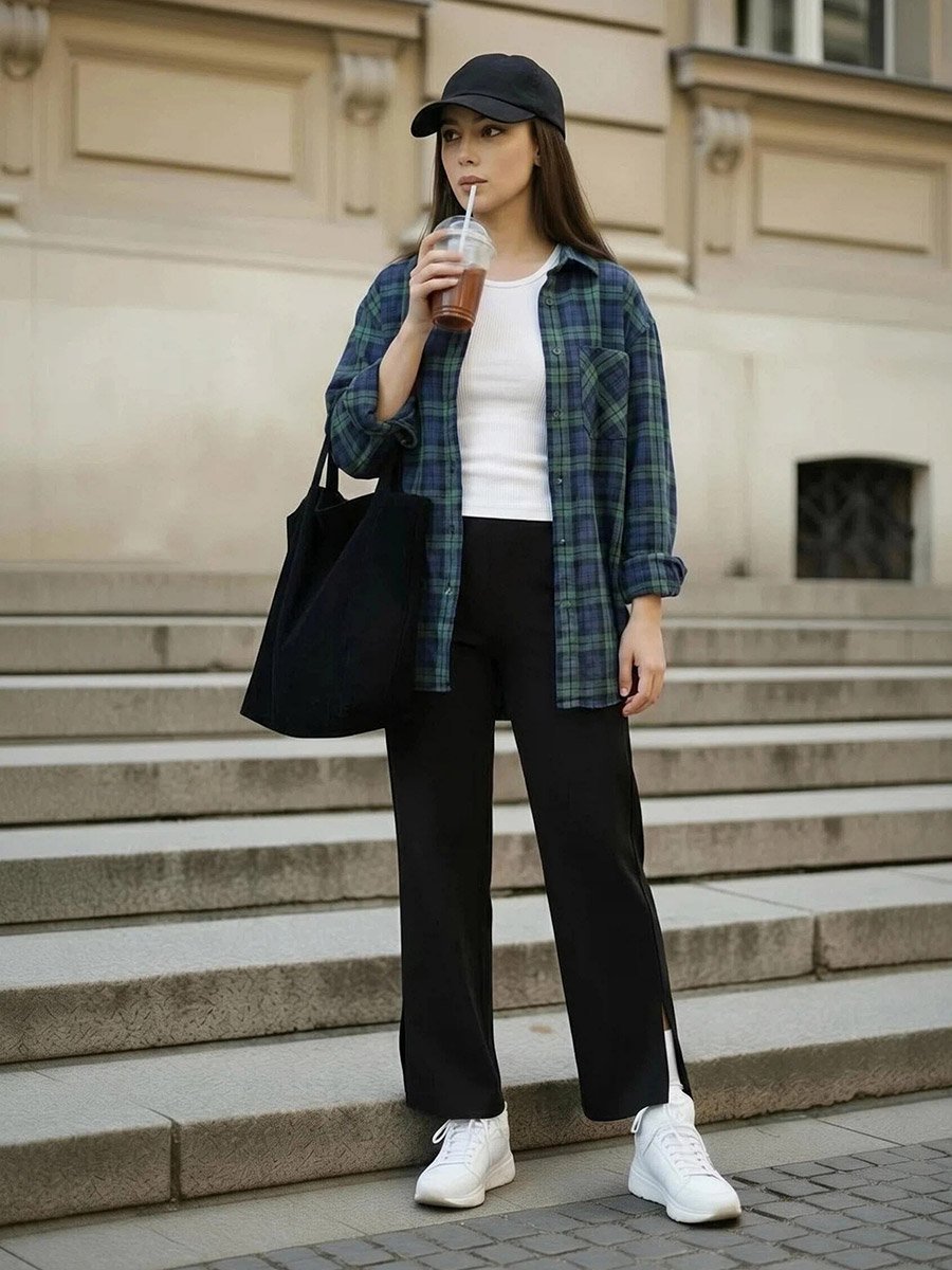 High Rise Side Slit Hem Jogger