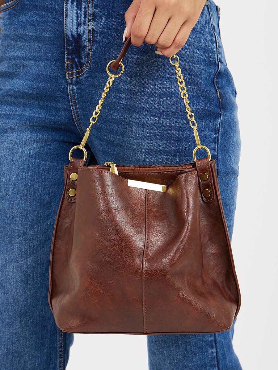 Retro Ethnic Strap Bucket Bag