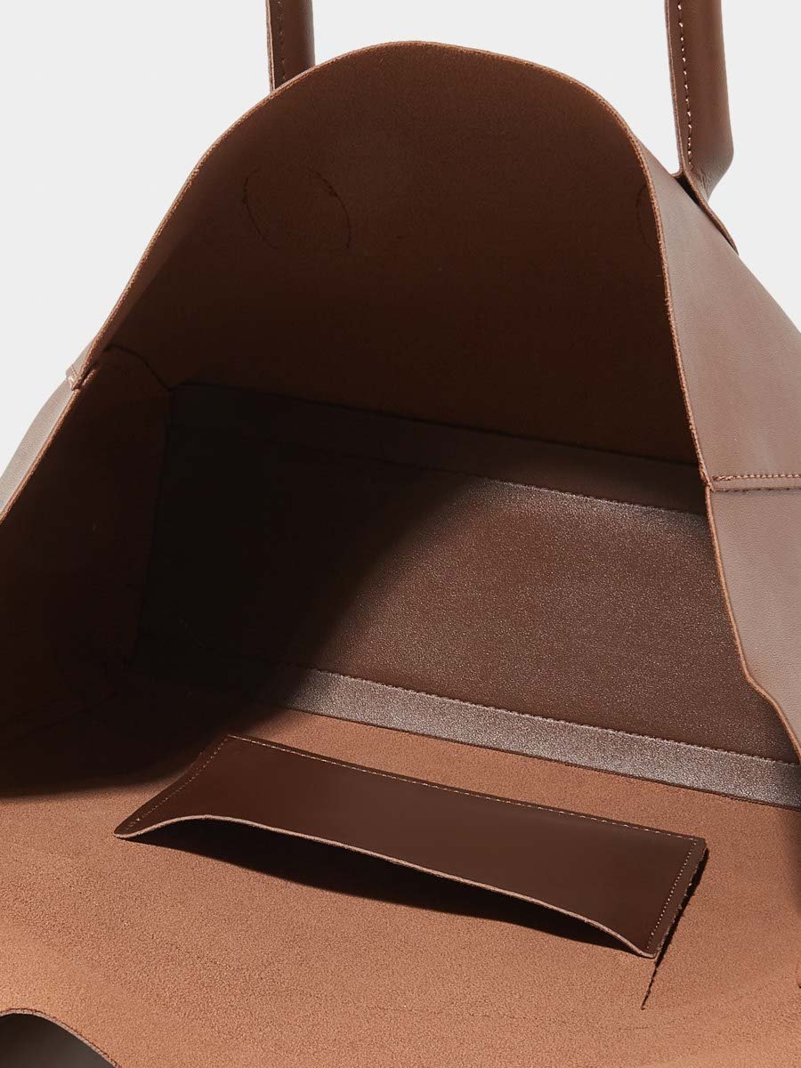 Coffee Brown Cut Out Flap Design Shoulder Bag