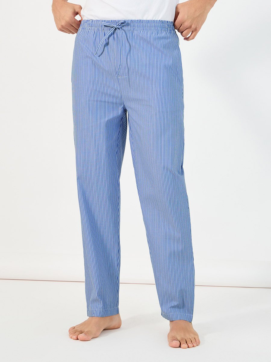 Striped Woven Straight Pyjama