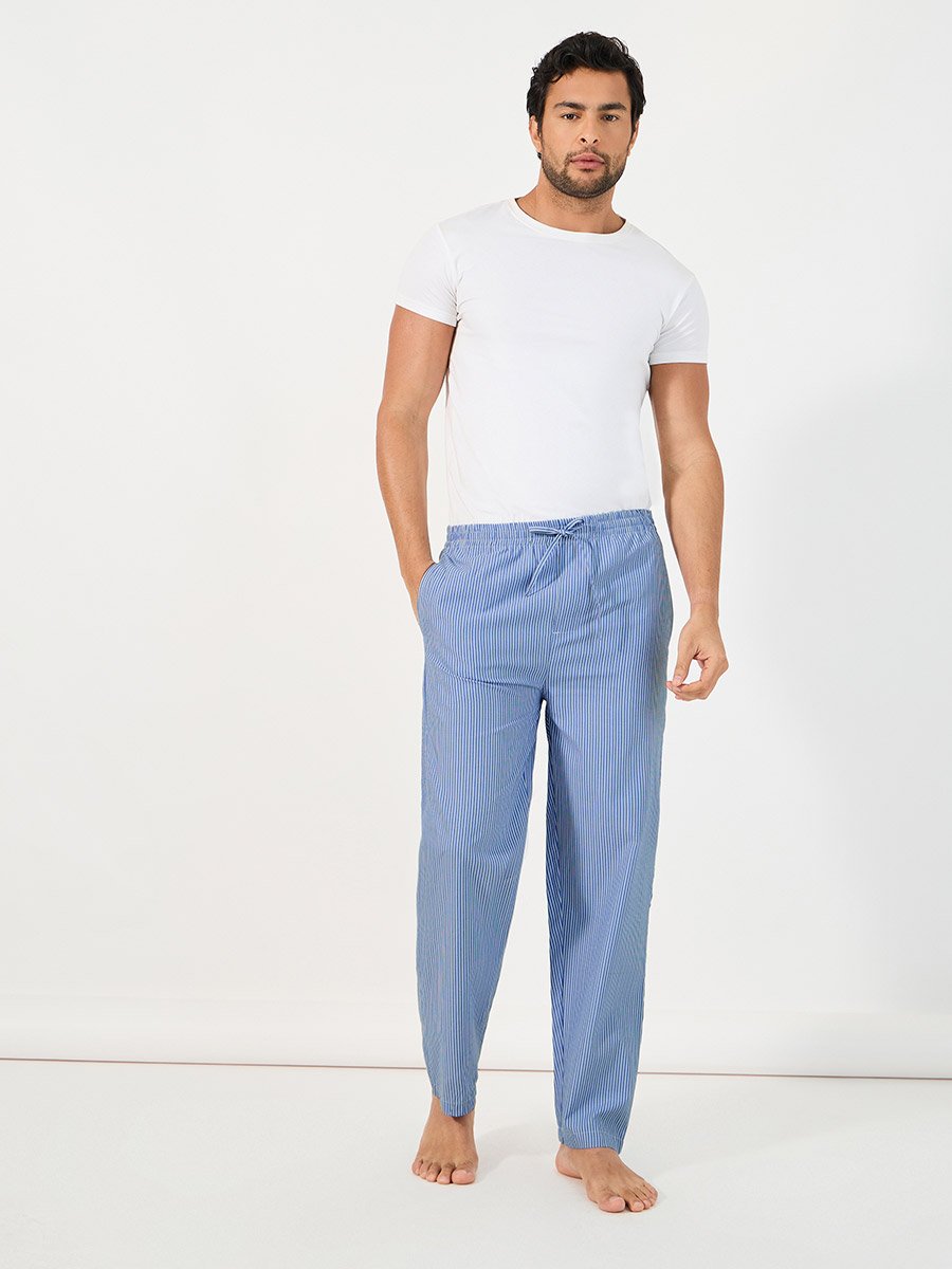 Striped Woven Straight Pyjama