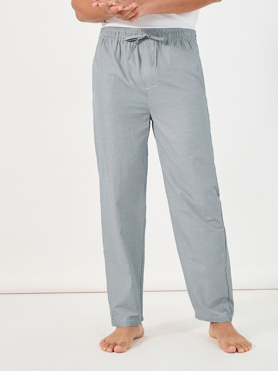 Striped Woven Straight Pyjama