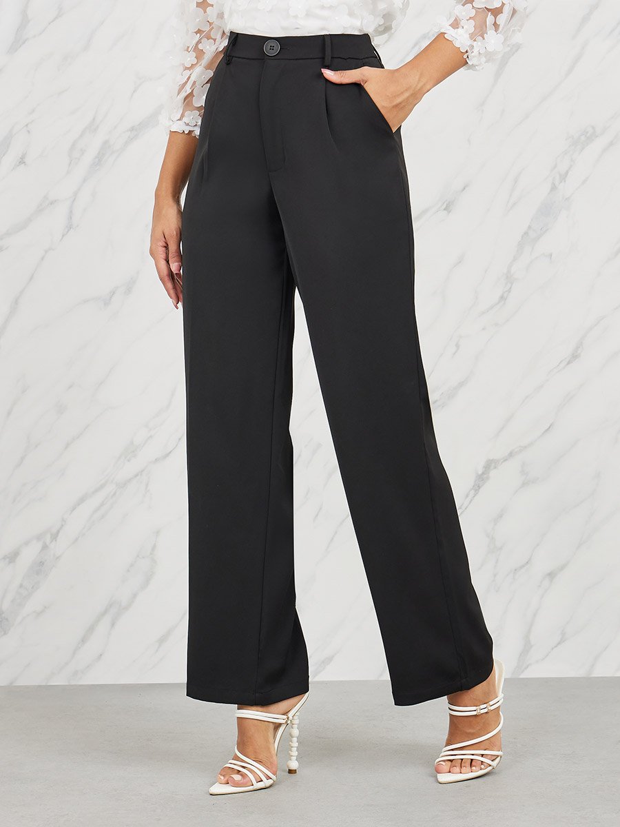 High Rise Flared Tailored Trouser