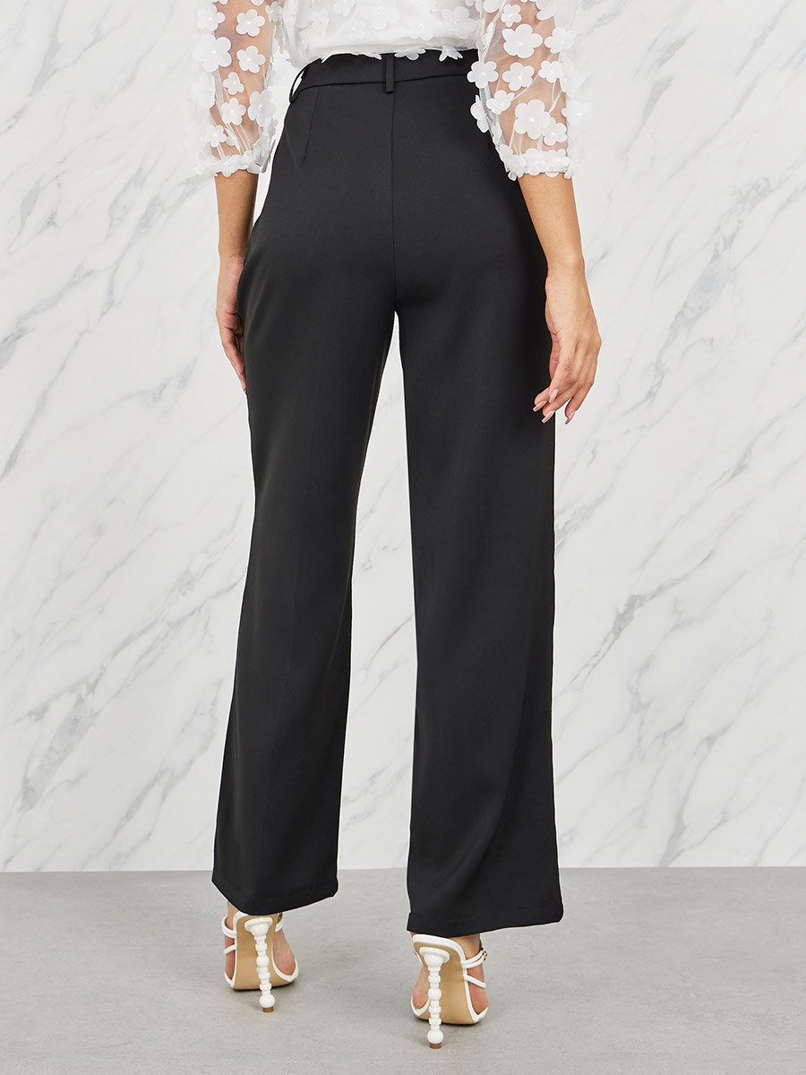 High Rise Flared Tailored Trouser