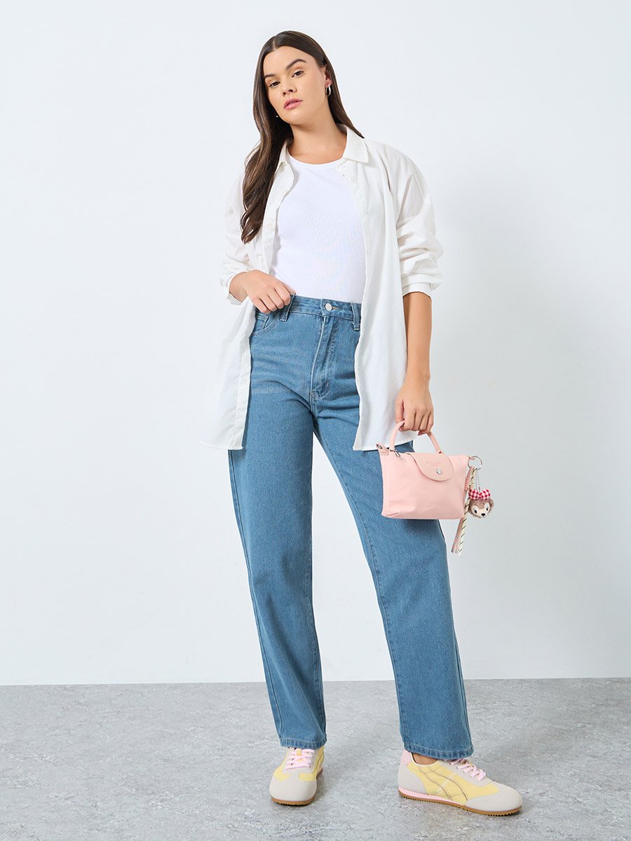 High Rise Whisker Tapered Jeans