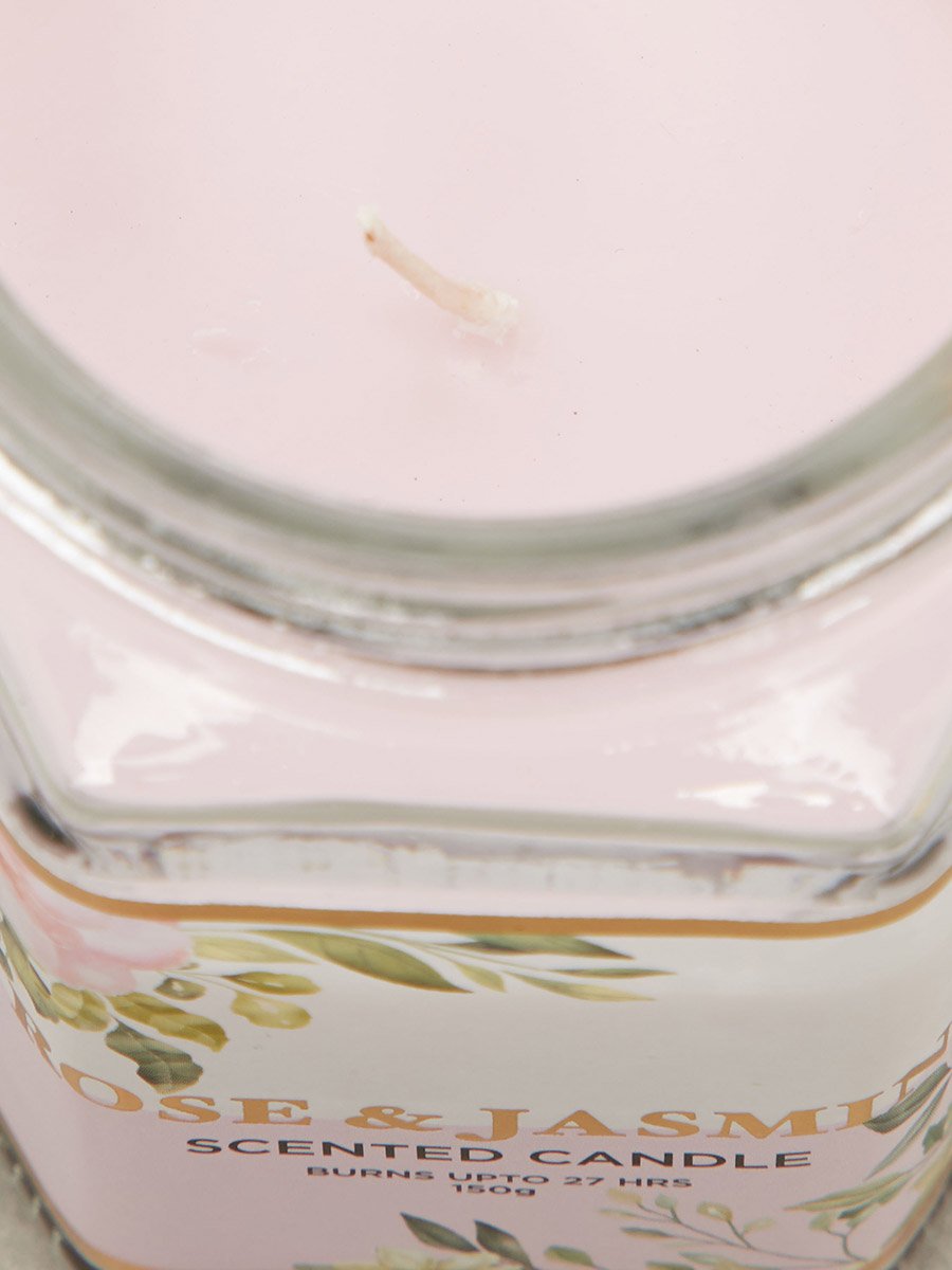 Elite d Art Rose and Jasmine Scented Jar Candle, 150g