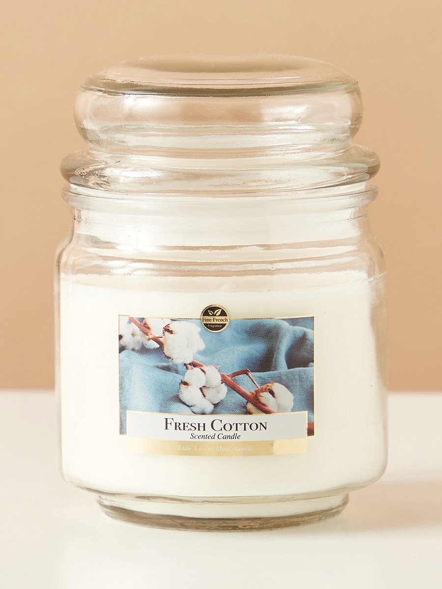 Fresh Cotton Scented Jar Candle, 280gms