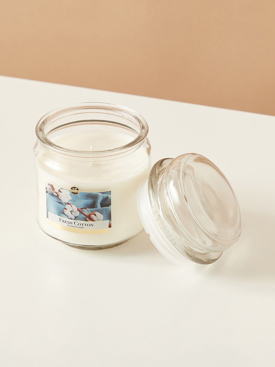 Fresh Cotton Scented Jar Candle, 280gms